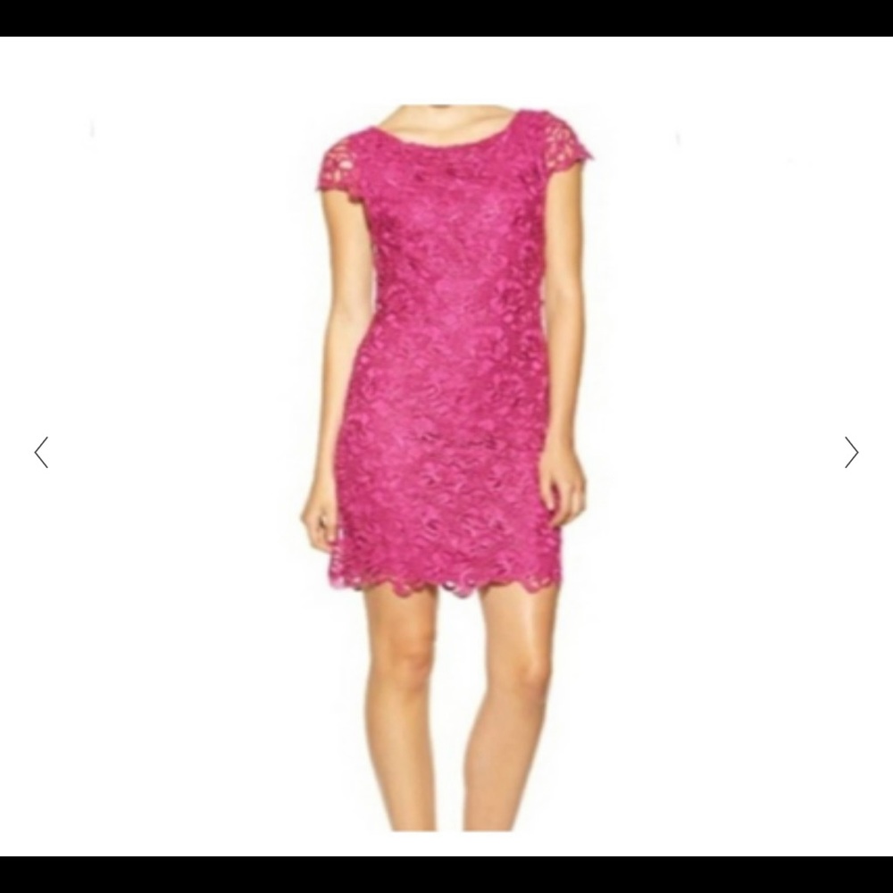 Alice and Olivia pink lace mini, size 6. Extremely lightly worn; like new.